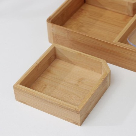 Box for storage of the share Striata, 28 × 28 × 7 cm, bamboo-3