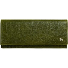 A button wallet, department for bills/cards (4)/trifles, swamp color 19.4x8.7x1.5cm