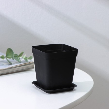 Flower pot with a pallet, 250 ml, color mix-7