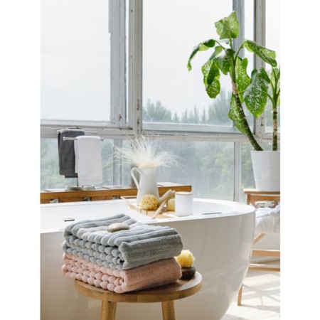 Tkano Waves Essential towel, 623 gr, size 70x140 cm, dusty rose color-3