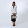 Women's bag with lightning, textura, average size, milk color