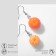 Earrings "Mandarins", orange color in silver