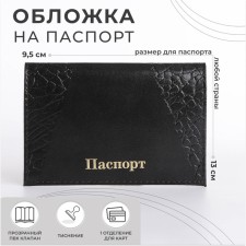 Cover for passport, black color