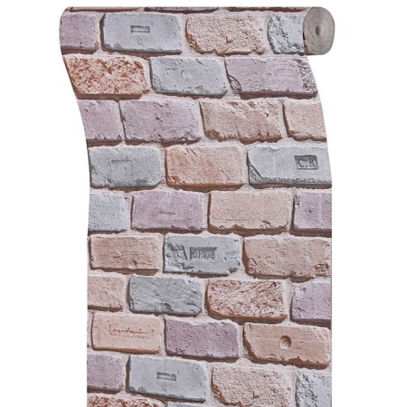 Paper bricks 301-02, 0.53x10.05m, pink/lilac/gray