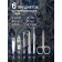 The manicure set "Gzhel", 6 items, in the case, blue, white