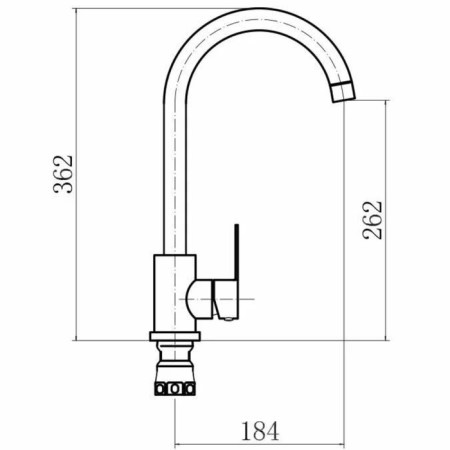 Fashun A54001-8 kitchen mixer, single-leaf, 35 mm cartridge, stainless steel, white-1