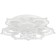 Economic chandelier with PDU 78055 80W LED 3000-6500K white 75x75x21 cm