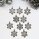 Decor for creativity Metal "Snowflake openwork" silver 2.2x1.7 cm