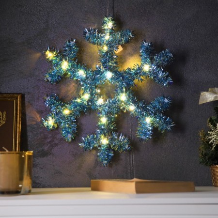 Figure from Mishura "Blue Snowflake" 32x2 cm, 20 LED, AG10x3 (in compli), T/white