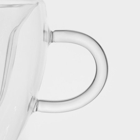 Glass mug with double walls Magistro "Heart", 250 ml-3