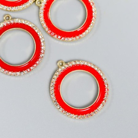 Decor for creativity Metal "Color Circle" mix enamel 2.7x2.7 cm
