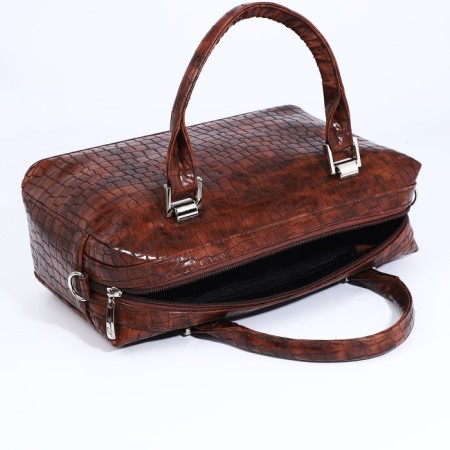 Olivi-sakvoyzh bag on lightning, long belt, brown color-6
