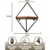 66-501 Wall stand 66-501 per 1 shelf with wood 25x20x35 cm