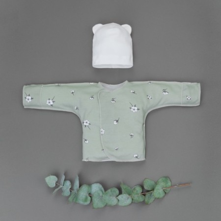 Kinderlitto Children's Kinder Clovy-1, 3 items, Print cotton, height 50-56 cm-2
