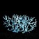 Plastic coral large 24.5 x 4 x 19 cm, blue