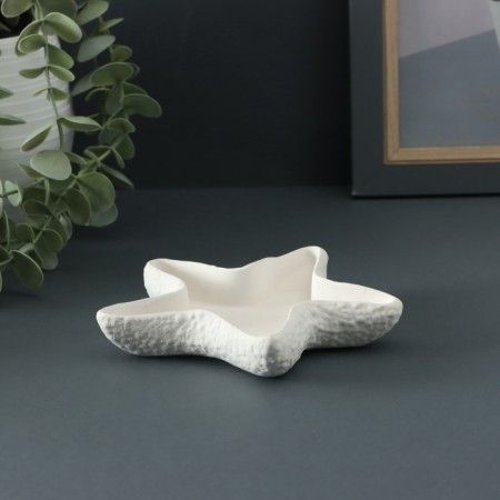 Steel stand - the candlestick "Sea star" 10x13cm, white-2