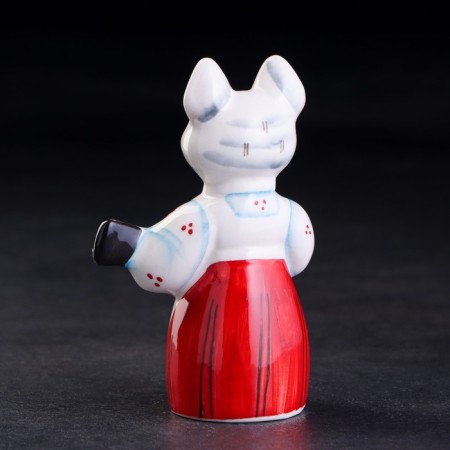 Porcelain figurine "Cat with a balalaika", 11 cm-2