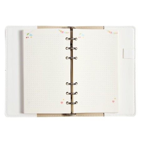 Note book A5, 160 sheets on the Daily Journal rings, Cover artificial leather, an illustration block 80 g/m2, mix-15