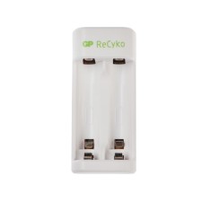 GP E211 charger, for 2xa/AAA batteries, white