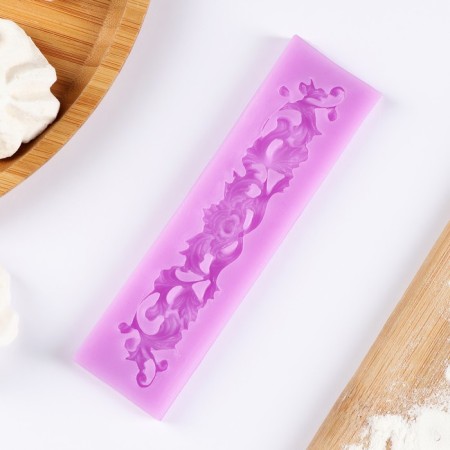 Mold Dolyana "Lepnin", silicone, 13.5 × 3.5 cm, color mix-4