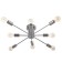 Ceiling chandelier "Orion" 8x60W E27 Color: Chrome