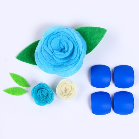 Set for creativity: Decor made of felt and a set of beads "Flower Fantasy"-1