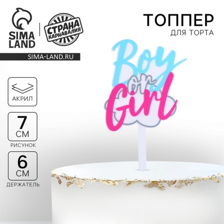 Topper acrylic Boy or Girl