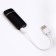 Electronic lighter "100% man", USB, spiral, 3 x 7.3 cm, black
