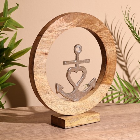 Interior souvenir in the wooden ring "Anchor" 30x8x33 cm