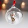 Souvenir Polystone, glass "Tigeron with a golden wreath in a ball" 8.2x7x8 cm