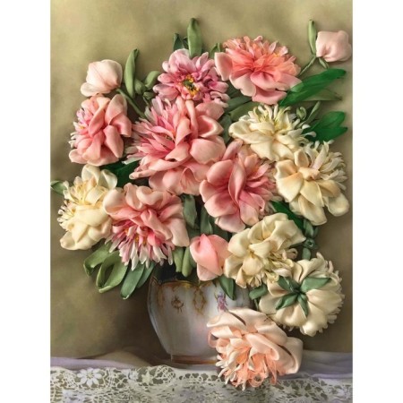 Set for embroidery with ribbons "Piono