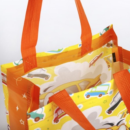 Baby bag without fastening, yellow/orange color-2
