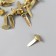 Brads for creativity metal "gold" set 15 pcs 1.5 cm 15.5x8.8x2 cm