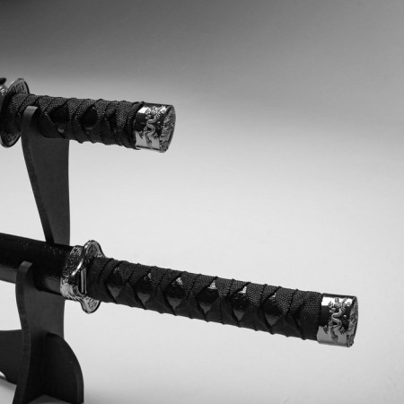 Suv. Product Katana 2V1 on a stand, scabbard to leatherette, black snake 47/70cm-4