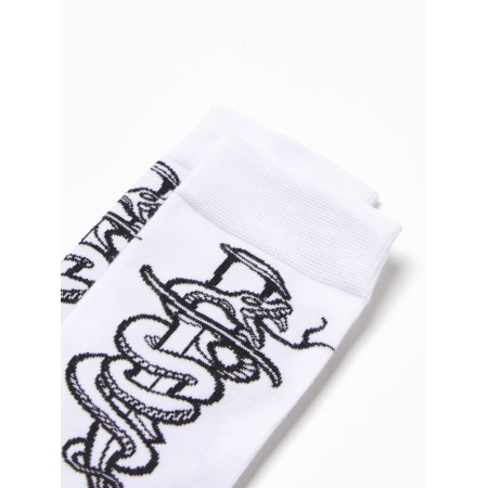 Women's socks "Snake on the sword", white color, rr 36-40-1