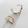 Earrings with rhinestones Xuping Cross Transfiguration, white color in gold