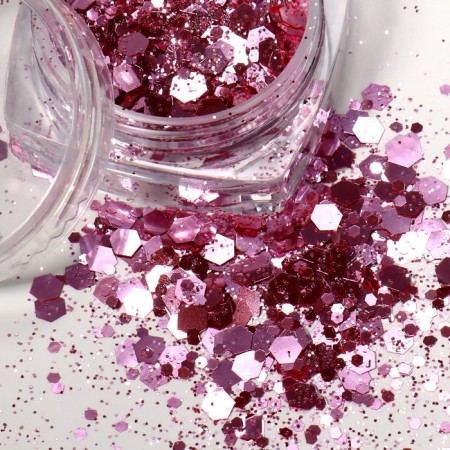 Sparkles for decor, small/large, pink color-2