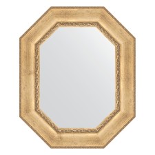 Mirror in a baguette frame, aged silver with an ornament 120 mm, 67x82 cm