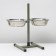 Stand with bowls, 2 x 2 l, height 50 cm, collapsible, green