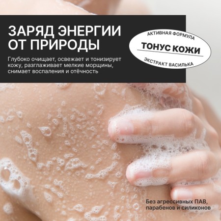 Shower gel with white clay and vasilka extract, 300 ml, Eco Lab by Ural Lab-3