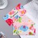 Money envelope "Congratulations!" flowers, blue tone, white background, 16.5x8 cm
