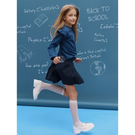 Longsliv children's Amarobaby Ruffle, height 122 cm, blue color-12