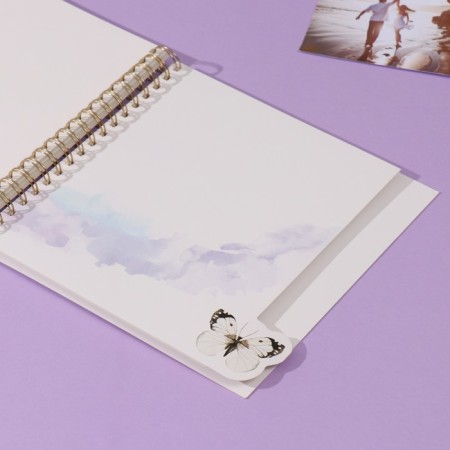 Photo album on spirals 20 sheets "Butterfly" volumetric element + 4 tabs 24x24 cm-6