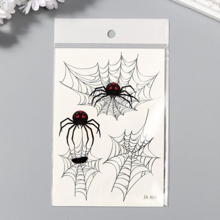 Black body tattoo with the color "Spiders and Web" 15x10.5 cm-2