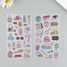 Cosmetics/Educational Process Plastic sticker MIX 9.5x17.5 cm