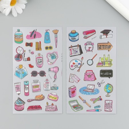 Cosmetics/Educational Process Plastic sticker MIX 9.5x17.5 cm