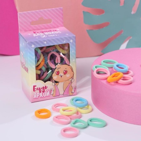 Hair elastic bands "Mahrushka", Bunny, 50 pcs.-4
