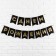 Garland embossing on paper "Happy Birthday", black, gold letters, dl. 156 cm, 250 g/sq.m