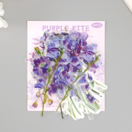 Stickers for creativity PLC PVC "Lilac Field" set 40 pcs 9x10.5 cm-4