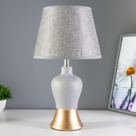 Gino table lamp E14 40W gray-gold 22x22x30 cm Risalux